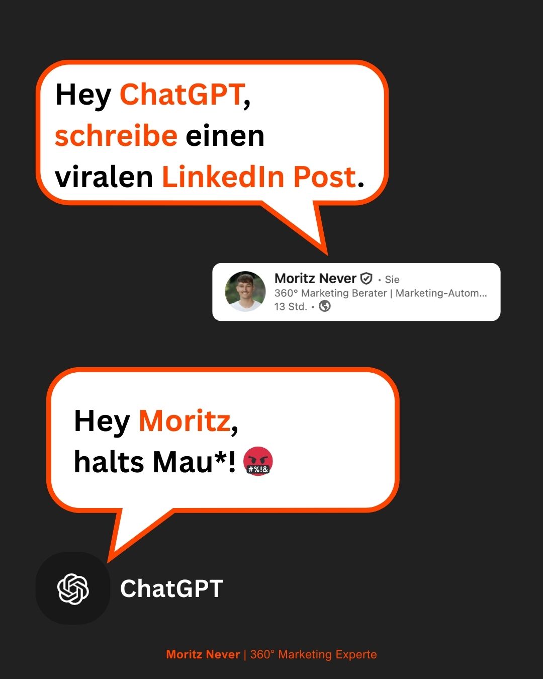 Person tippt Prompt in ChatGPT – KI-Prompting verbessern mit Expertenfragen-Methode